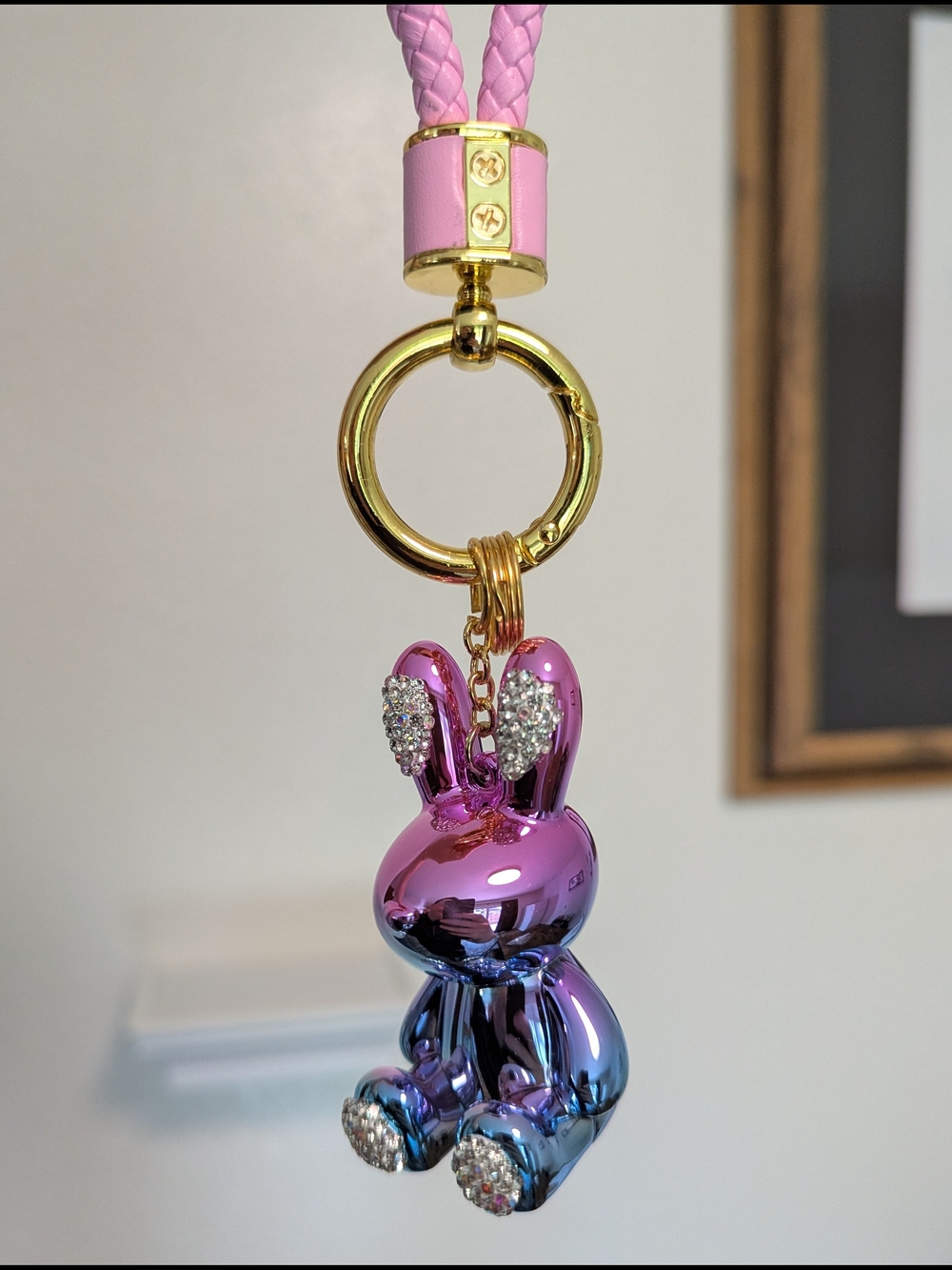 Ombre Bunny Bag Charm Pink Purple Blue NWOT